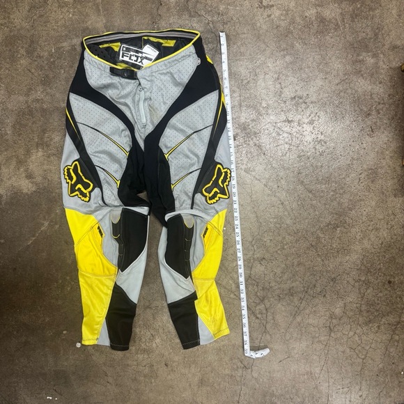 Fox Racing Mens Motocross Pants Size 36 Grey Black Yellow Y2K Perforated Offroad - Picture 4 of 7